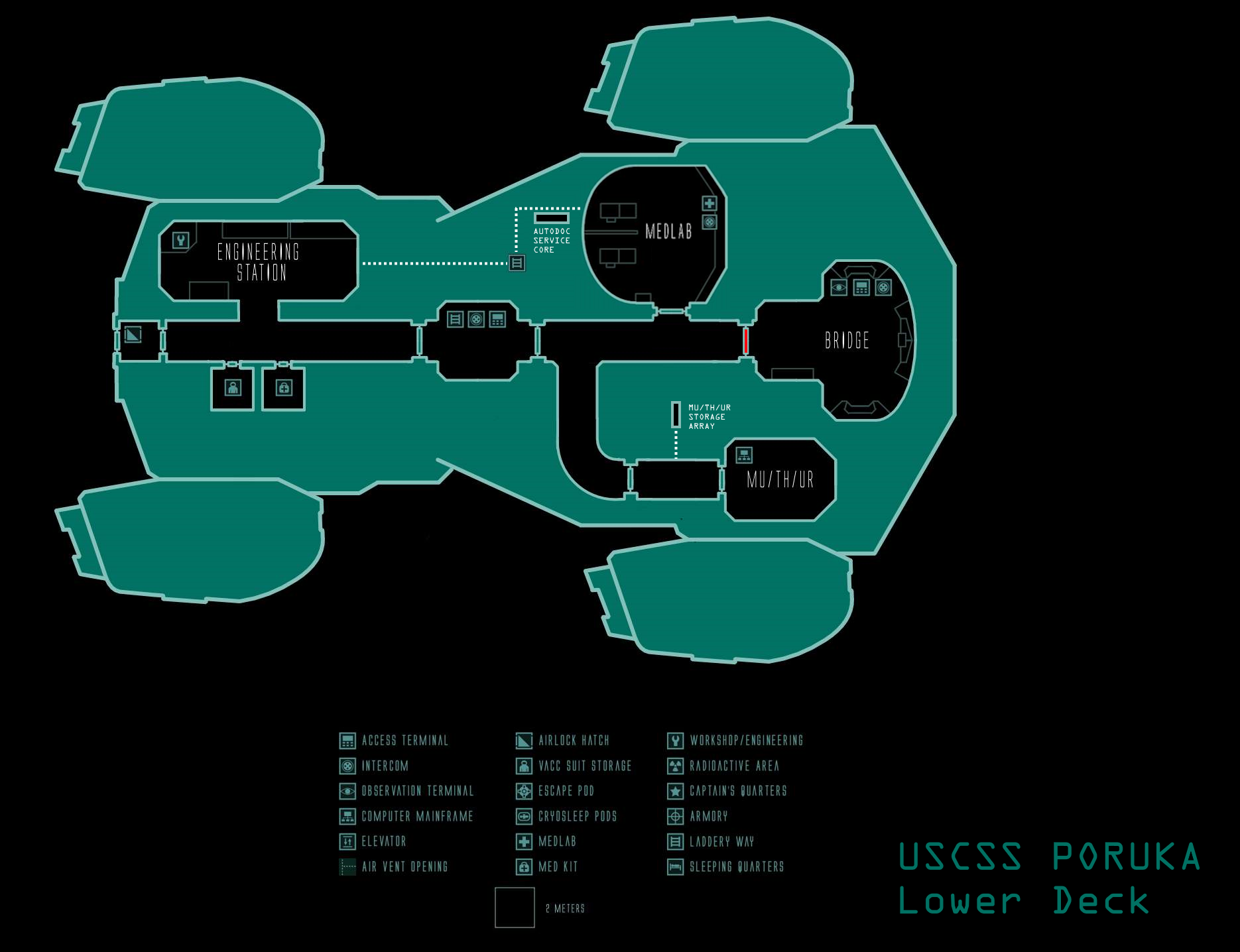 Poruka lower deck schematic